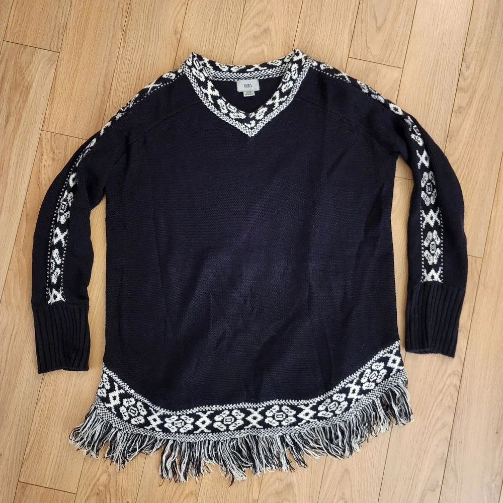 Yaira Boho Poncho Sweater- Oversized S/M